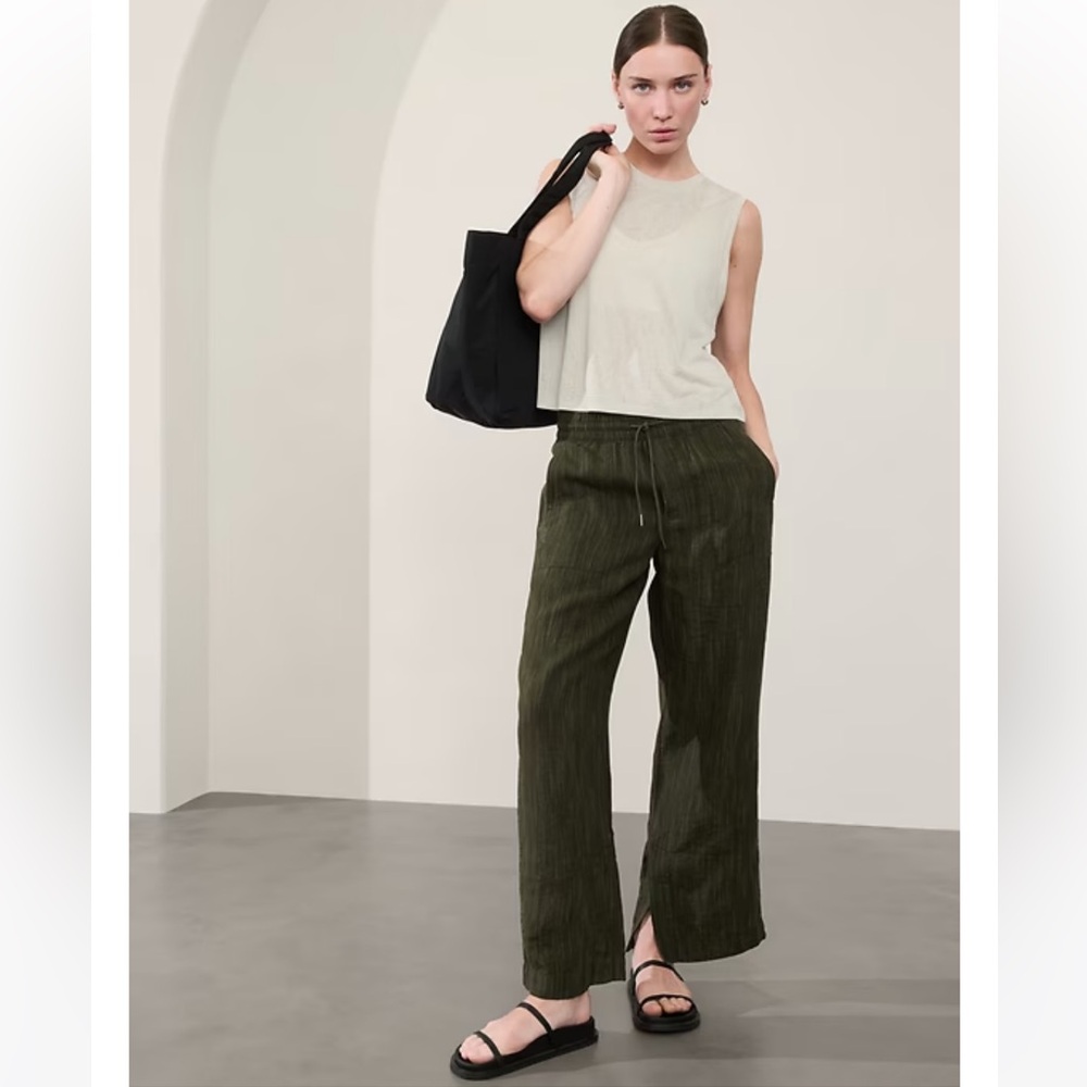 Athleta wide leg linen pants - XS, NWOT